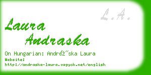 laura andraska business card